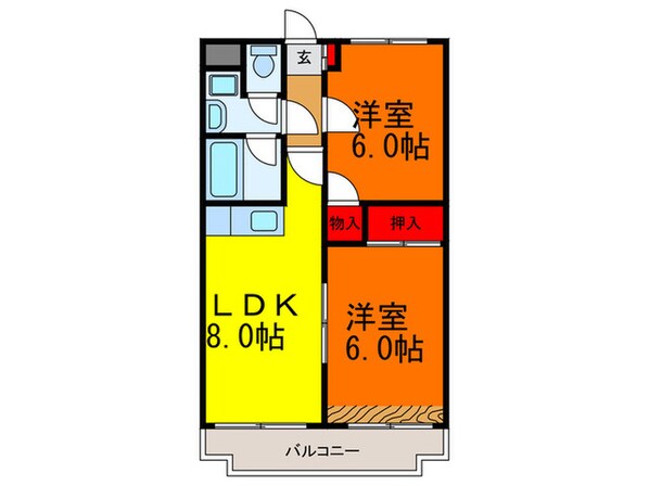 トリイプラザマンションⅡの物件間取画像